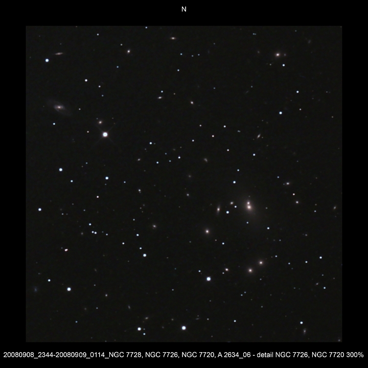 20080908_2344-20080909_0114_NGC 7728, NGC 7726, NGC 7720, A 2634_06 - det. NGC 7726, NGC 7720 300pc.JPG -  Peg Newton d 309,5 / af 1623 & Coma Corrector CANON-EOS5D (AFC-Filter) 800 ASA no add. filter 7 light-frames 420s, auto dark, 5 flat, 10 bias Guidemaster, DSS, Canon-RAW-Image, Adobe-PS-CS3  